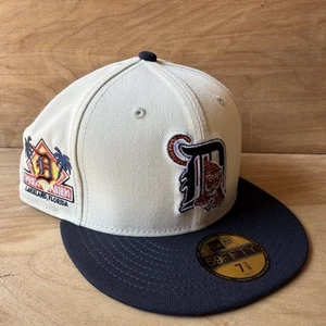 Men's Detroit Tigers New Era White Cooperstown Collection 59FIFTY Size 7 3/8 - Picture 1 of 11