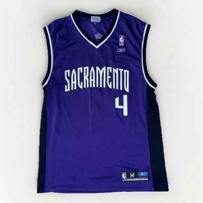 Vintage Sacramento Kings Jersey Mens Medium Chris Webber #4 Reebok NBA Purple - Image 1 of 4
