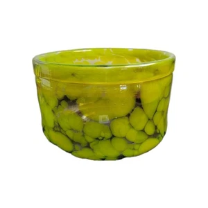Murano Glass 10" Bowl Yellow Brown Hand Blown. - Picture 1 of 6