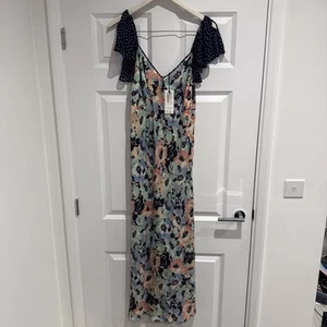 Vestido midi RIXO Effie Blush amapola lunares talla XS Reino Unido 8 - Imagen 1 de 9