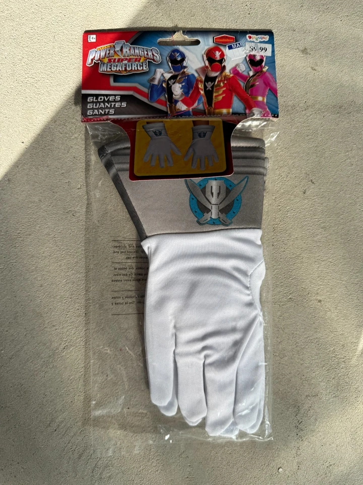 Guantes Power Rangers Super Megaforce Silver Ranger para Disfraz Nuevos Niños 2014 Foto 1 de 1