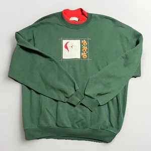 Sudadera Vintage Años 90 Natural Escape Navidad Papá Noel Reno Verde Rojo XL - Imagen 1 de 6
