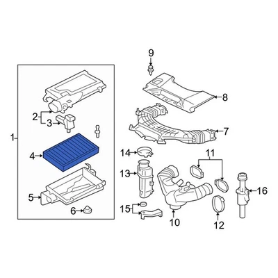 For Lexus ES300h 2013-2018 Lexus 178010V020 Engine Air Filter Foto 1 de 4