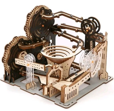 DIY 3D Wooden Marble Run Puzzle Kit - Mechanical Model Building Set STEAM - Image 1 of 4