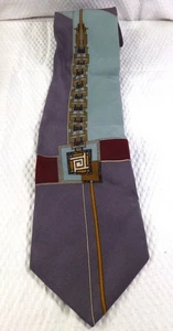 Cravatta in seta Art Decò 100% seta Made in Italy di Boelder Milwaukee - Foto 1 di 4