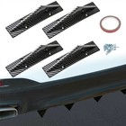 4Pcs Universal Lower Rear Body Bumper Diffuser Shark Fin Kit ABS Spoiler Black