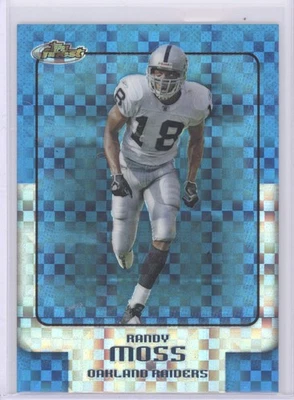2006 Finest #5 Randy Moss Blue Xfractors #/150 - Image 1 of 2