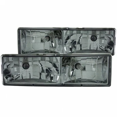 Faros de cristal con lente de humo ANZO para Chevy C1500/K1500 Suburban 1992-1999 Foto 1 de 4