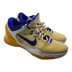 Nike Shoes Men 9.5 Zoom Kobe VII System Lakers Home Concord Del Sol 488371-101 - Picture 1 of 14
