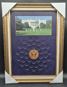United States Of America 40 Presidential Dollars 19"X25" Collectible Coin Frame - Picture 1 of 6