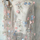 Broderie 3D tissu dentelle en maille florale à faire soi-même costume vêtements robe de mariée rideau 