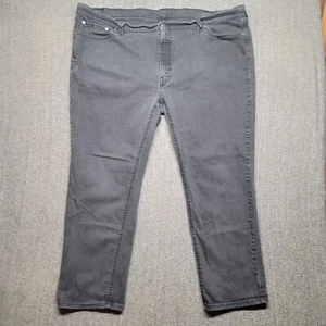 Levis Jeans Mens 52x32 541 Athletic Taper Fit Black Dark Wash Stretch Denim - Picture 1 of 17