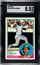 Rickey Henderson Oakland Athletics  1983 Topps #180 SGC 8.5