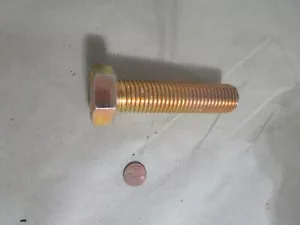 25 Pieces 1"-8 x 4 HEX CAP SCREW GRADE 8 BOLT ZINC & YELLOW,Made in Netherlands - Picture 1 of 1