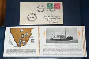 1940 USA / CAPETOWN PAQUEBOT SOUTH AFRICA +AD BOOKLET! SCHIFF MV CITY NY SEAPOST! - Bild 1 von 3