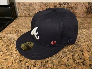 Cappello Atlanta Braves Jackie Robinson 50th #42 MLB Baseball New Era Berretto aderente - Foto 1 di 6