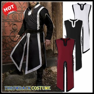 Men Medieval Knight Tunic Tops Warrior Renaissance LARP Shirt Halloween Costume - Picture 1 of 27