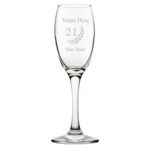 COPA FLAUTA CHAMPAGNE 21 CUMPLEAÑOS CH3 GRABADA PERSONALIZADA - Imagen 1 de 2