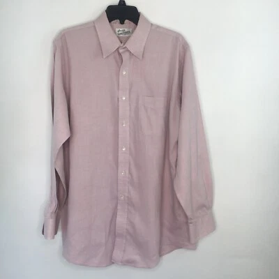 Camisa de vestir Sears Roebuck 17 34/35 para hombre rosa polvoriento L/S botón delantero  Foto 1 de 4