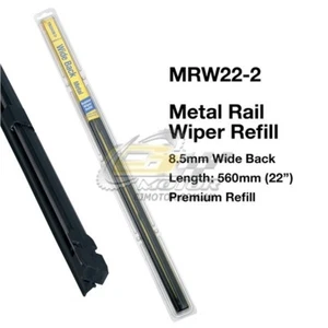 TRIDON WIPER METAL RAIL REFILL PAIR FOR Volvo 140Series-142-145 05/67-12/75 22" - Picture 1 of 1