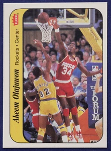 1986-87 Fleer Stickers #9 Hakeem Olajuwon NMMT+ ST - Picture 1 of 2