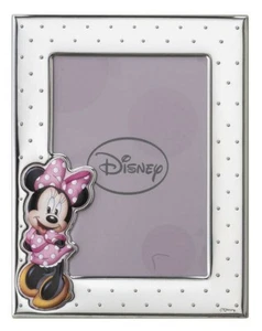 CORNICE PORTAFOTO BIMBA ARGENTO DISNEY ROSA MINNIE VALENTI & CO B 1408 13X18 - Foto 1 di 4