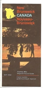 1971 NUOVO BRUNSWICK mappa stradale ufficiale autostrada Canada Moncton Fredericton Bathurst - Foto 1 di 4
