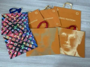7 packs Louis Vuitton Authentic Holiday shopping paper Gift bags Limited Large - Picture 1 of 4