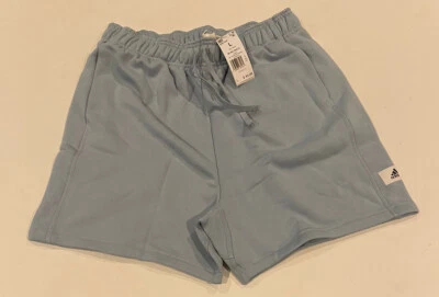 Pantalones Cortos Adidas Active Fleece 8” Para Hombres Grandes Bebé Azul Calce Suelto Baloncesto Foto 1 de 4