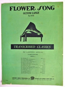 Blumenlied Gustav Lange #1818 - Klavier Solo Noten - Vintage 1916 - Bild 1 von 3