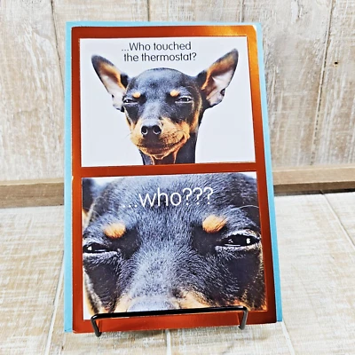 Tarjeta del Día del Padre American Greetings Papá Naranja Perro Termostato Humor Divertido Foto 1 de 4