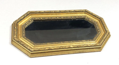 Rare The Bombay Company Vintage Mirror Gold Gilt Rectangular 21x12 Long Skinny Cover