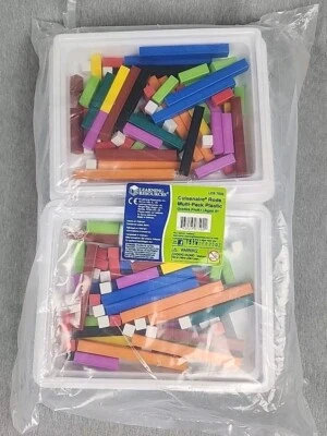 Paquete múltiple de varillas Cuisenaire de plástico LER 7502 recursos de aprendizaje 12-18 estudiantes 4+ Foto 1 de 4