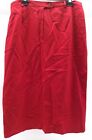 Women's Sag Harbor Red Wool Skirt 18W