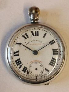 WEST END WATCH MATCHLESS WINDING POCKET WATCH MEN'S NOT WORKING PARTS PURPOSE - Picture 1 of 19
