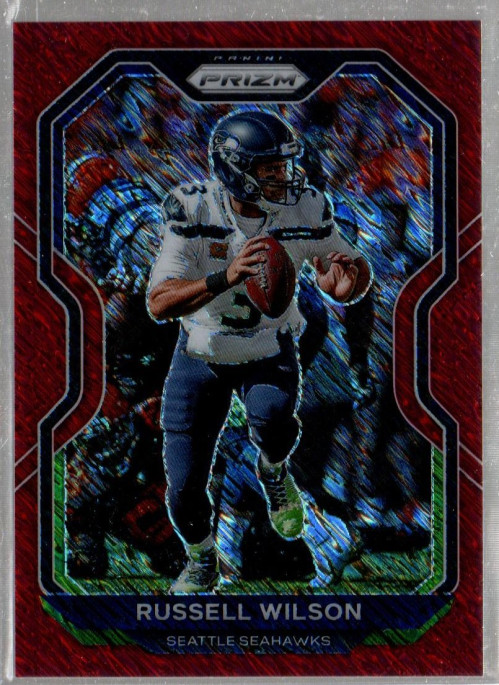 2020 Panini Prizm Prizms Red Shimmer #294 Russell Wilson /35