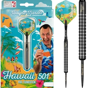 Legend Wayne Mardle Darts | Steel Tip | Hawaii 501 | Black | Multiple Weights. - Picture 1 of 1