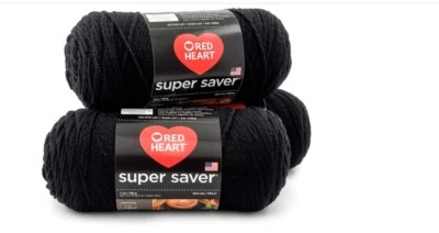Hilo Red Heart Super Saver, paquete de 3, negro lote de 3 Foto 1 de 4