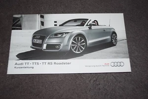Betriebsanleitung Kurzanleitung Audi TT Roadster Typ 8J 2010 erstklassig - Bild 1 von 6
