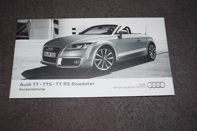Betriebsanleitung Kurzanleitung Audi TT Roadster Typ 8J 2010 erstklassig - Bild 1 von 4