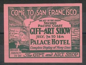 55211 - VINTAGE POSTER STAMP Label - USA: San Francisco GIFT & ART SHOW 1930'S - Picture 1 of 1