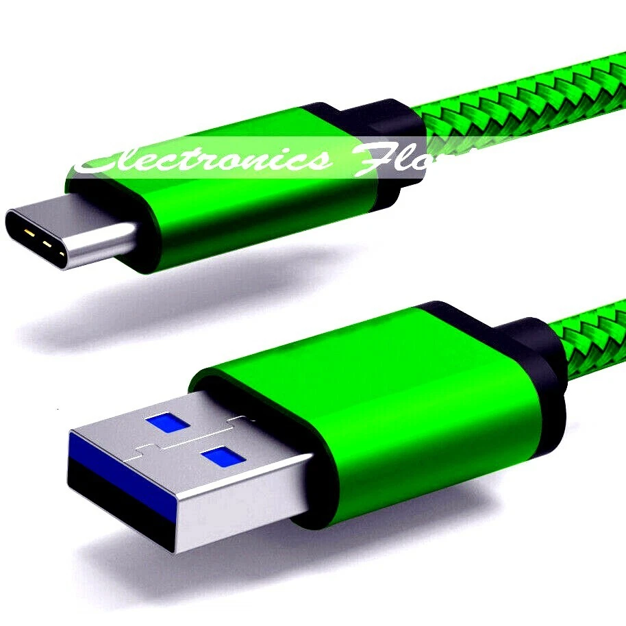 ✔ Nylon Braided Rope USB-C Type C Data Sync Charger Charging Cable Cord - LOT - Image 1 of 1