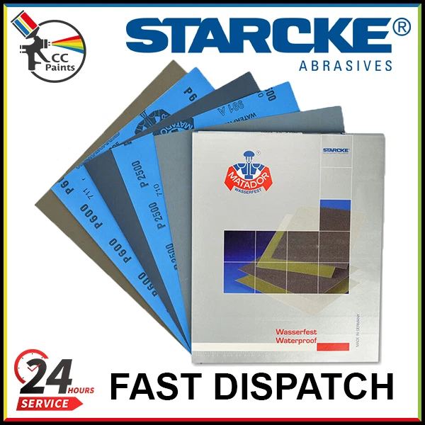 Starcke Matador Wet And Dry Abrasive Sanding Paper Sheets P60-P3000 - 280x230mm