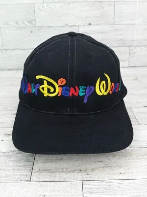 Boné Snapback Vintage Walt Disney World Goofy Hat Co Preto Snapback Arco-íris - Imagem 1 de 4