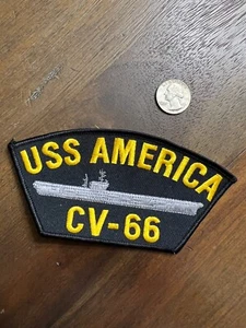 USS AMERICA CV-66 NAVY Hat or Jacket Patch, Military Insignia - Picture 1 of 2