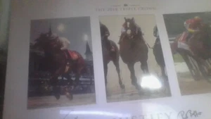 20x24 triple crown poster Justify autographed mike smith and bob baffert - Picture 1 of 4