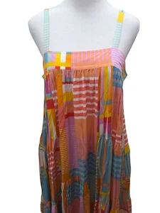 Abel The Label Womens M Maxi Dress Beach Coastal Sundress Sleeveless Geometric - Picture 1 of 5
