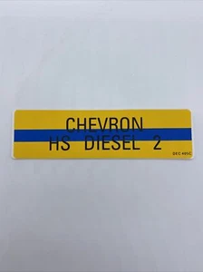 Vintage Chevron Diesel Kraftstoff 2 Pumpe Aufkleber Sticker Gas Kraftstoff blau & gelb - Bild 1 von 5