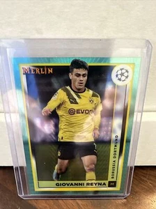 2023 Topps Chrome Merlin UEFA #30 Giovanni Reyna Aqua Prism Parallel. - Picture 1 of 2