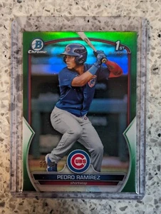 Pedro Ramirez 2023 Bowman Chrome 1st Prospect Green Refractor Sp #92/99 - Bild 1 von 3